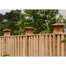 Wood Pyramid Slip Over Fence Post Cap