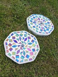 Garden Stepping Stone Iridescent Mosaic
