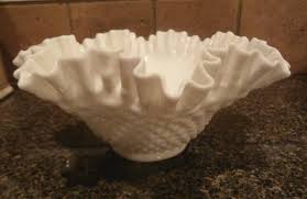 Hobnail White Milk Glass Bowl
