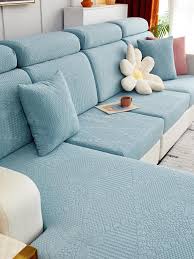 1pc Bow Jacquard Stretchy Sofa Seat