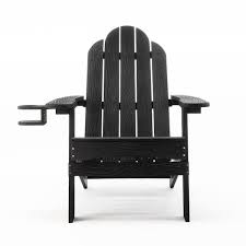 Lue Bona Black Folding Adirondack Chair
