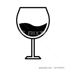 Wine And Wine Glass Icon Vector