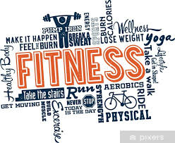 Wall Mural Fitness Word And Icon Cloud