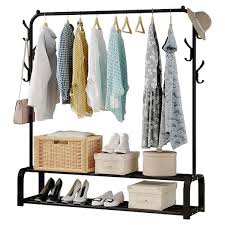 Black Metal Garment Clothes Rack 43 3