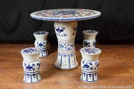 Chinese Nanking Porcelain Table Chair