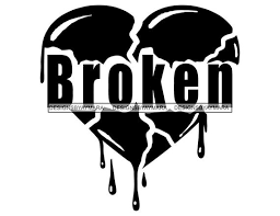 Dripping Broken Heart Ed Chipped