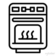 Electric Convection Oven Icon Outline