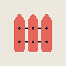 Fence Icon Garden Barrier Timber Vector