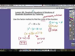 Algebra 1 Lesson 88
