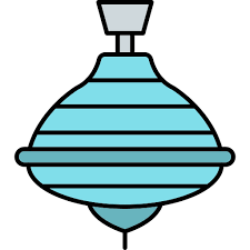 Spinning Top Generic Thin Outline Color