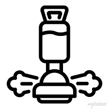 Machine Steam Cleaner Icon Outline