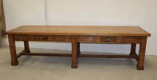 Large Community Table In Walnut And Oak