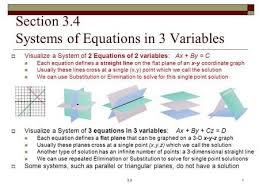 Section 3 4 Systems Of Equations In 3