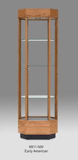 Tall Octogon Glass Display Cabinet Made