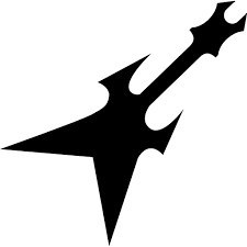 Guitar Silhouette With Sharp Edges Icon