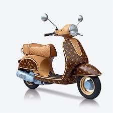Arafed Moped With A Louis Vuitton