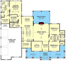 Split Bedroom Hill Country House Plan