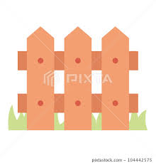 Isolated Wood Fence Garden Icon Vector