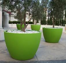 Green Frp Garden Pots And Planters For