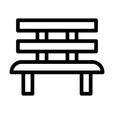 Bench Vector Thick Line Icon For