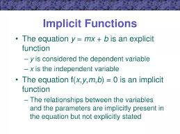 Ppt Implicit Functions Powerpoint