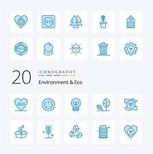 20 Environment And Eco Blue Color Icon