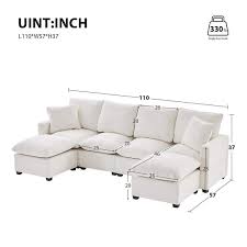 Chenille Sectional Sofa Couch