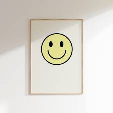 Smily Face Kids Poster Kids Room Bold