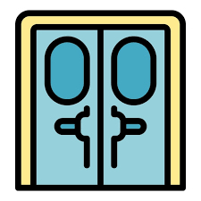 Ship Door Icon Outline Vector Glass