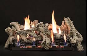 Gas Fireplace Logs Slope Glaze Burner