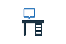 Desk Office Table Icon Graphic By