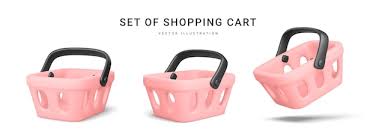 Pink 3d Render Supermarket Grocery
