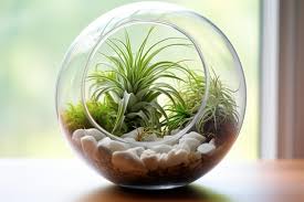 A Spherical Glass Terrarium Filled With