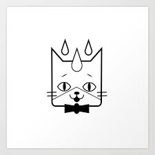 Head Of A Cat Vector Icon Art Print By