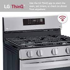 Lg 5 8 Cu Ft Gas Convection Smart Range With Airfry Stainless Steel Lrgl5823s