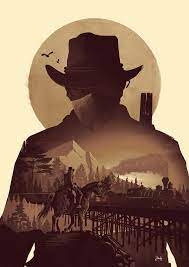 Wild West Cowboy Poster Print