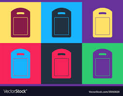 Pop Art Cutting Board Icon Isolated On