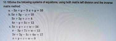 Inverse Matrix Method 2310b 53210