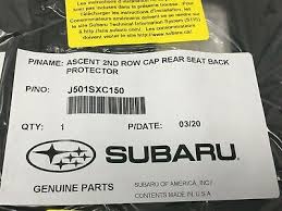 2019 2023 Subaru Ascent Rear 2nd Row