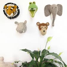 Felt Animal Head Wall Mounts By Karrie