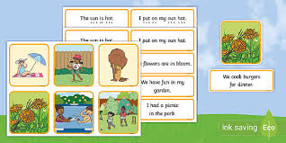 Summer Themed Simple Sentence Matching