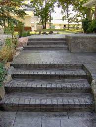 Stamped Concrete Steps And Walkway