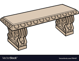 Stone Bench Royalty Free Vector Image