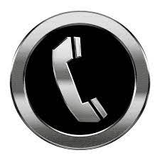 Phone Icon Silver Isolated On White