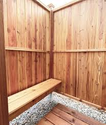 Shower Bench For Cedar Outdoor Showers