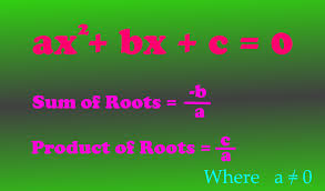 Of Roots Of A Quadratic Equation