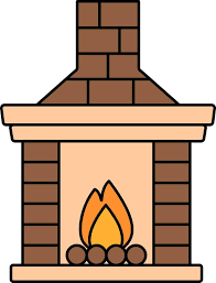 White Color Chimney Or Fireplace Icon