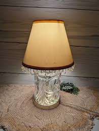 Vintage Lead Crystal Cut Glass Lamp