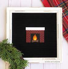 Classic Fireplace Letterboard Icon