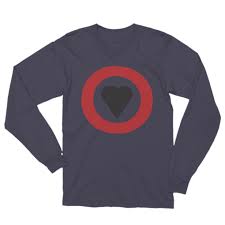 Unisex Heart Circle Long Sleeve T Shirt